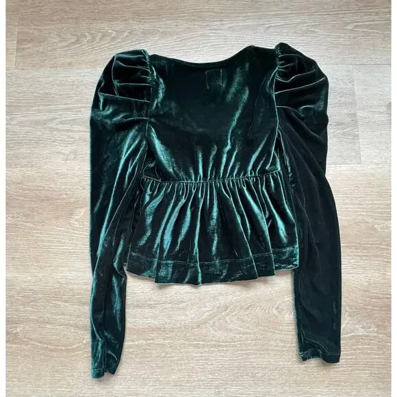 Maeve (Anthropologie) Velvet Babydoll Top - Size XXS - Picture 4 of 7